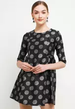 Black Khaki Polkadot