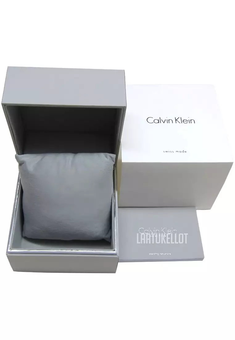 Calvin Klein Dress Mother of Pearl Diamond Dial Small Bangle Ladies - K3Y2S11T