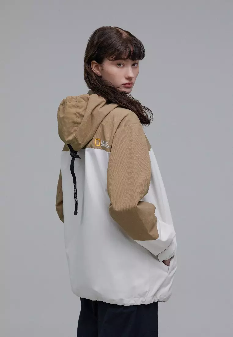 AUGUSTINE Taslan Color Block Jacket - OAK BEIGE