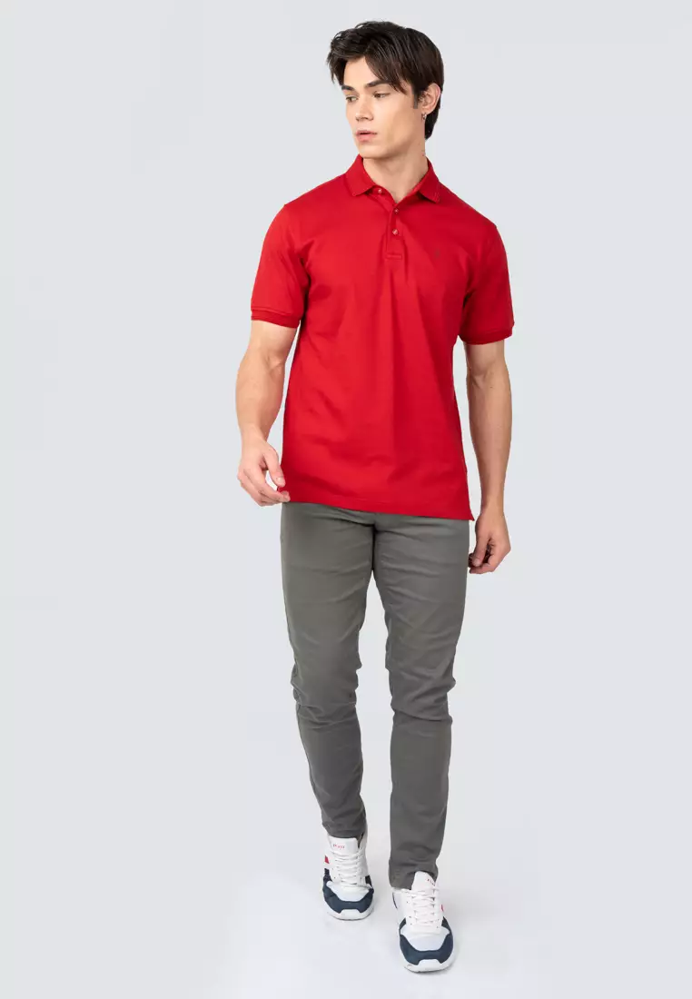 Polo Haus - Men’s Business Short Sleeve 100% Cotton Collar Tee MBCS005