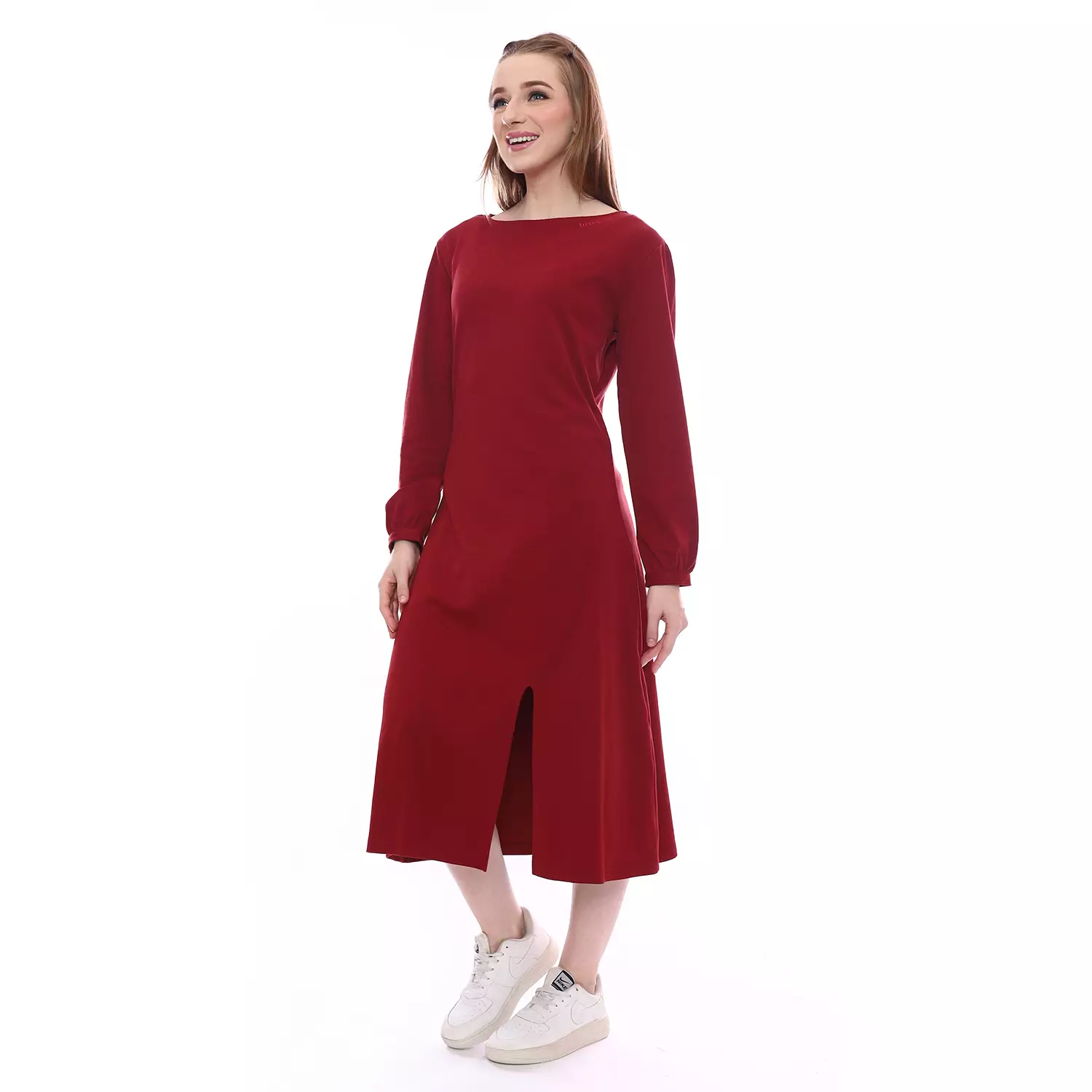 Insight Dress Wanita Merah C Square Up Midi Dress Planet Surf