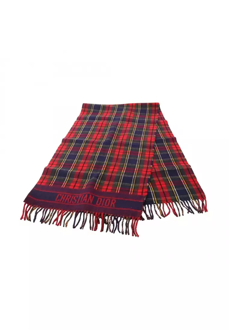 Buy Christian Dior Pre-Loved Christian Dior large size check Scarf  display picture 1