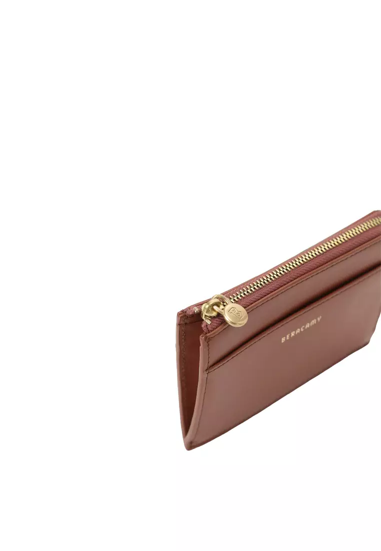 L-Zip Card Pouch - Caramel