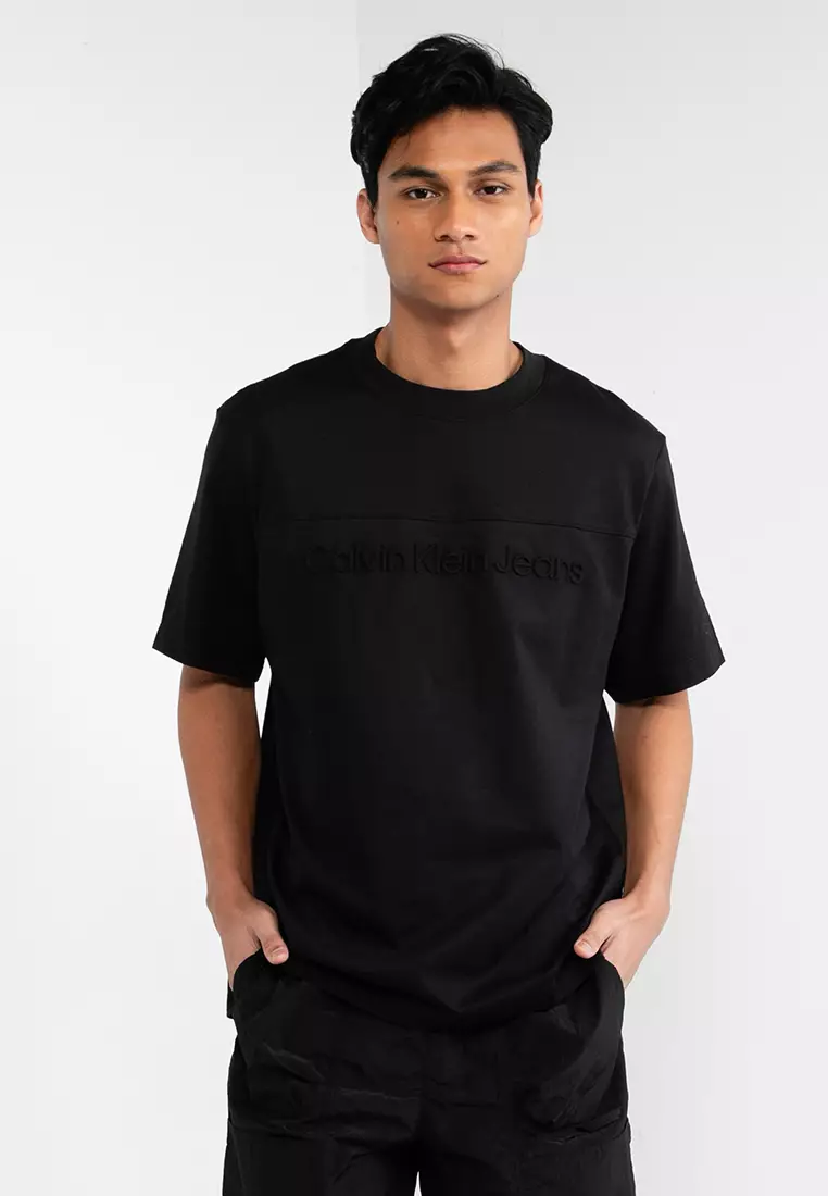 Calvin Klein Institutional Embossed T-shirt Buy 2024 | Hong Klein - Calvin Kong Calvin ZALORA Klein Jeans | Online