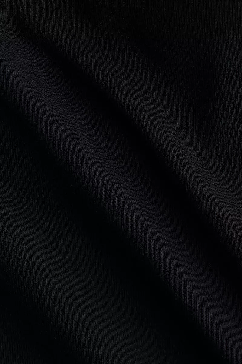 Integral-bra cotton strappy top