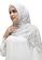 Buttonscarves white Buttonscarves Maharani Satin Square White D7885AACF96F51GS_3