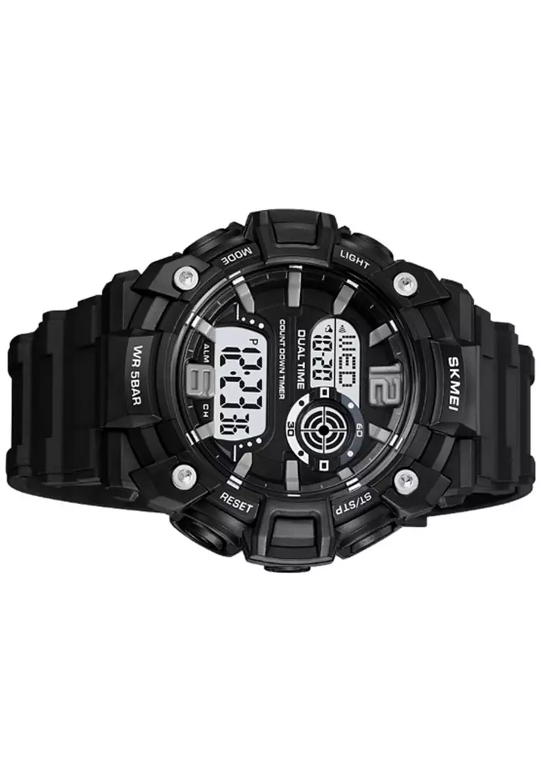 Jam Tangan Digital Pria Waterproof Many Function Strap Tali Material PU Silicone DV01 ORIGINAL