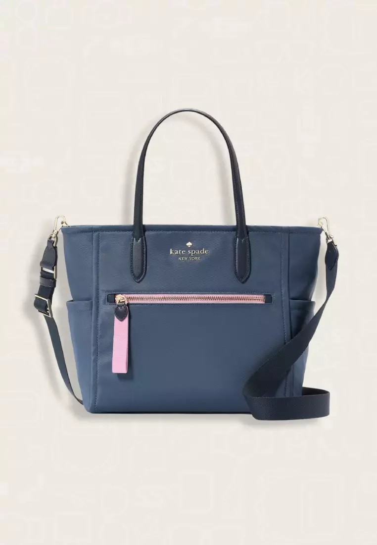 Kate Spade Chelsea Nylon Medium Satchel Bluestone