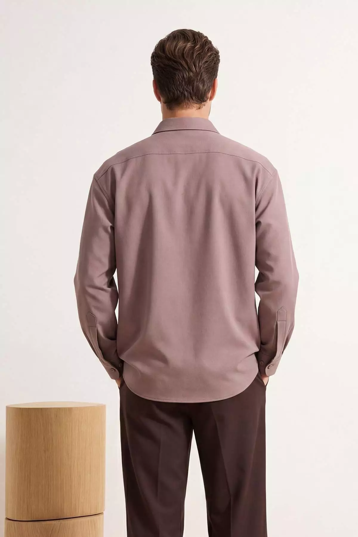 Brown Modal Regular Fit Summer Woven Men'S Shirt Tmnss26Go00040