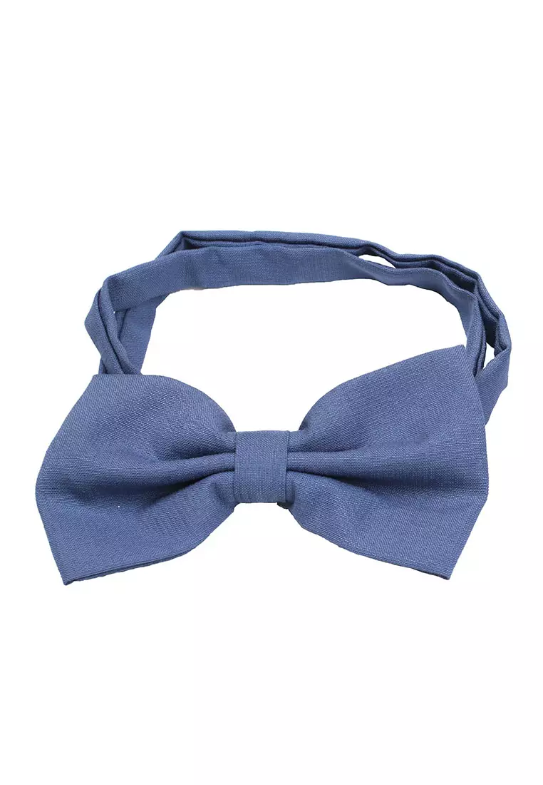 Houseofcuff Dasi Kupu Bowtie Pocket Square Saputangan Biru Denim A35