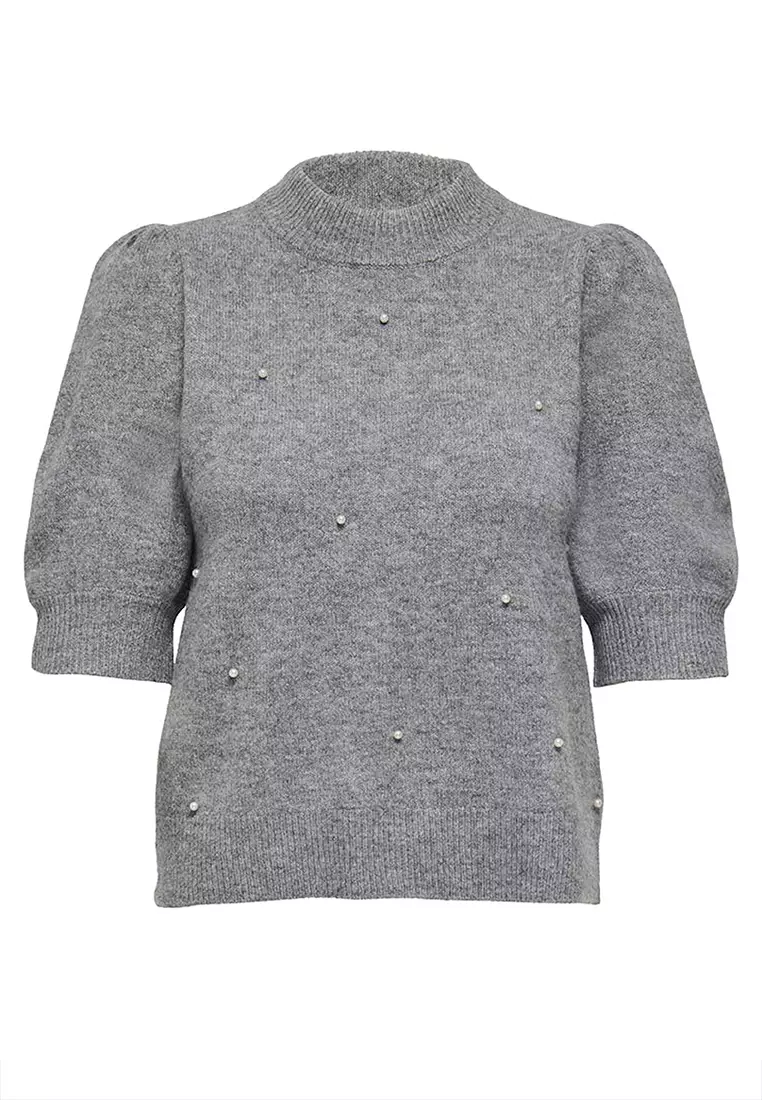 Half Sleeves Pullover Knit Sweater