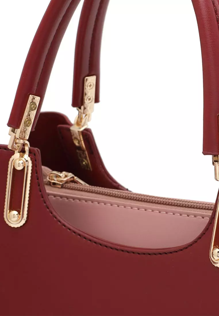 Women's Top Handle Bag / Sling Bag / Crossbody Bag - Red