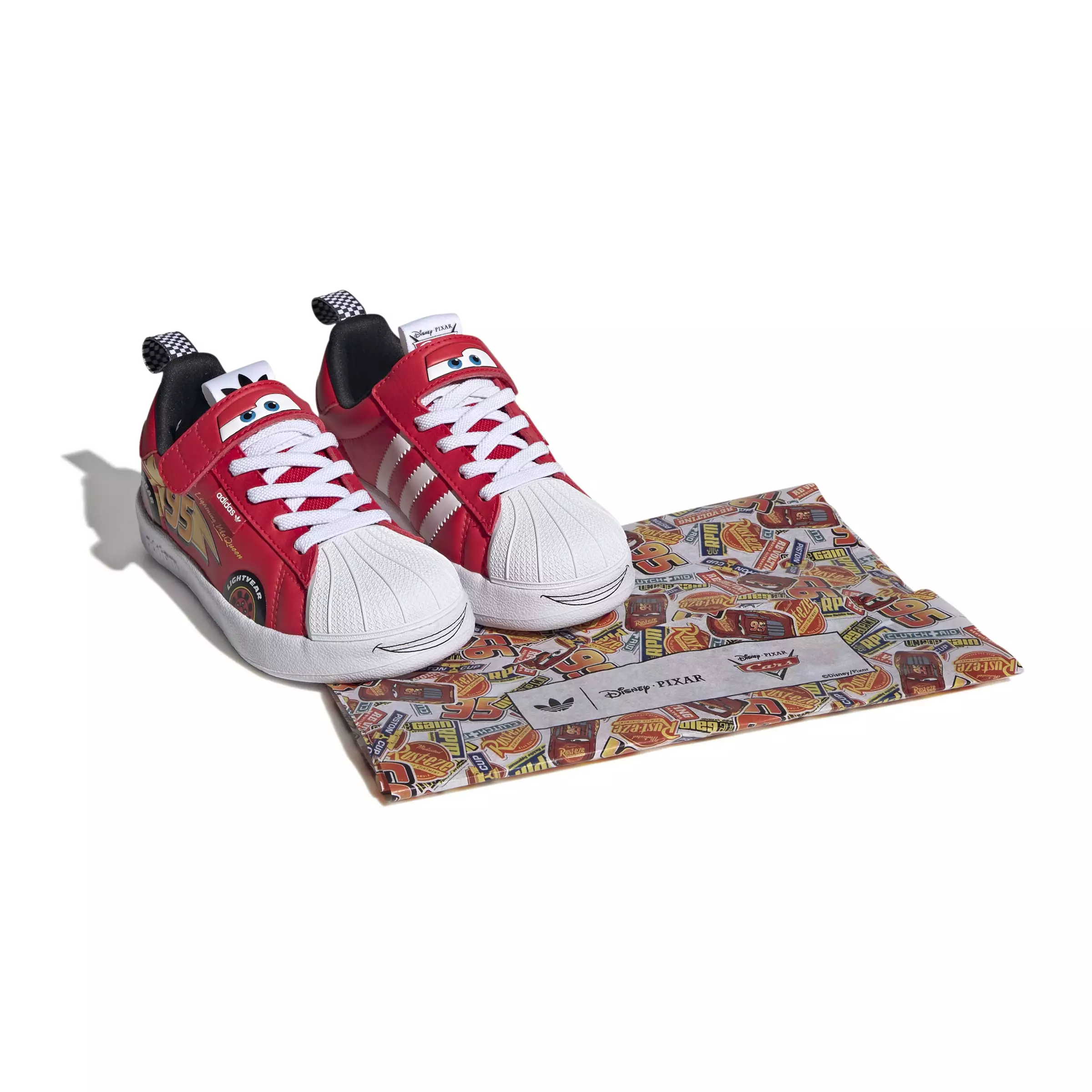 ADIDAS Pixar Cars Adifom Superstar 360 C JR3752 - Sepatu Anak (Merah)