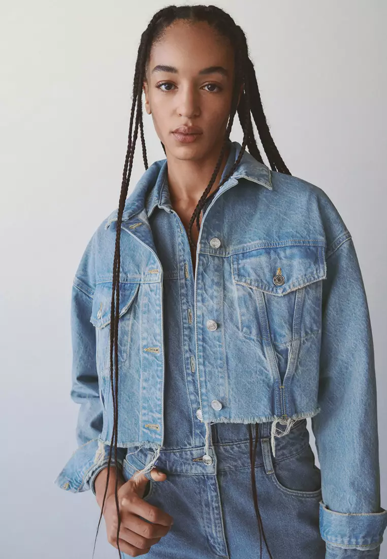 Frayed Hem Denim Jacket