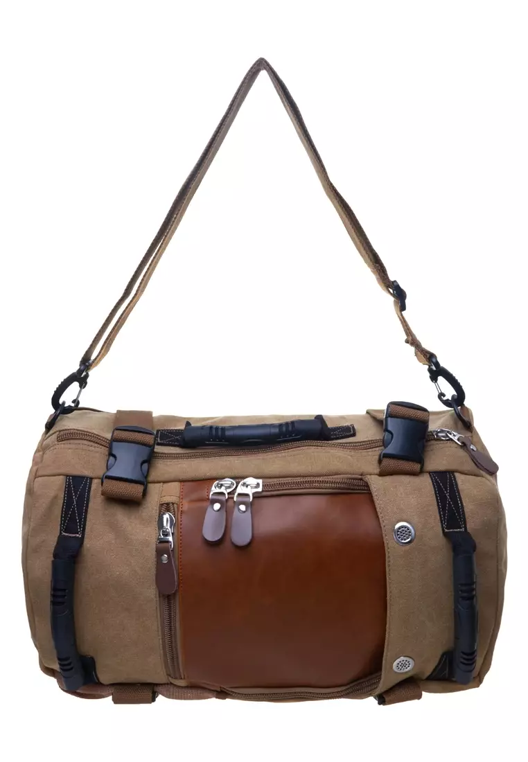 Victor Tas Ransel Pria Duffel Backpack Camping Travel Big Compartment Material Kanvas ORIGINAL - Khaki