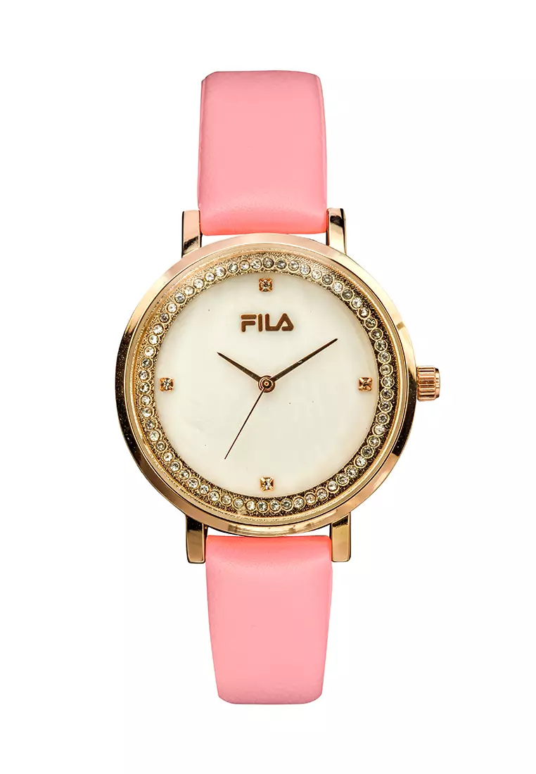 Buy FILA FILA Box Set Ladies Leather Quartz Watch with Accessories
