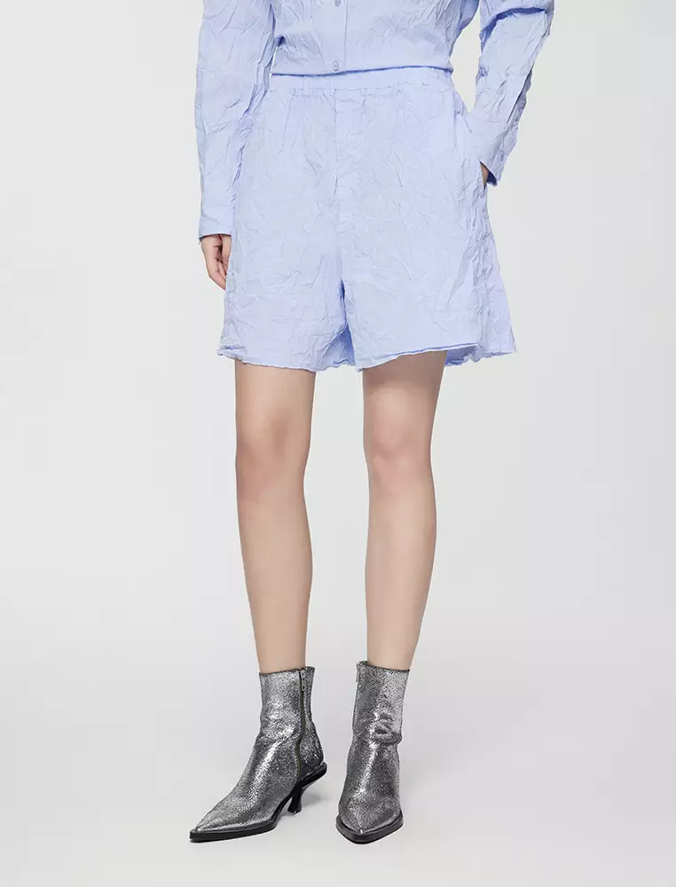 Pleated Loose Fit Shorts