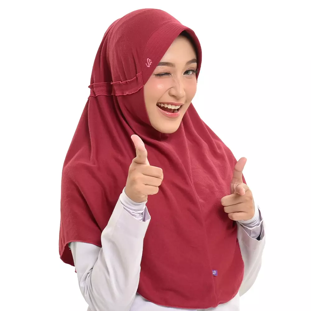 Rabbani - Kerudung Sekolah Instan Innova LX - Red S (New)