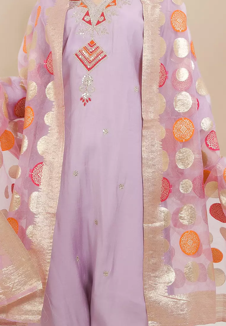 Chanira Festive Hiba Tunic Set - Purple