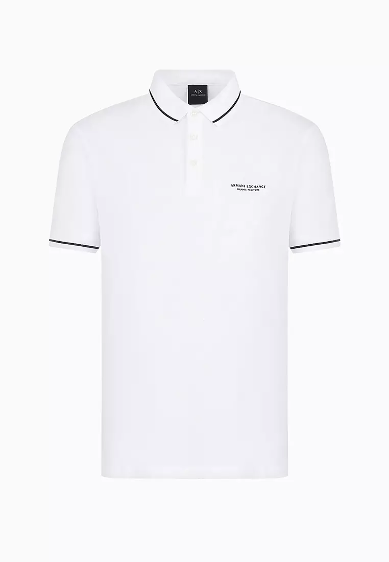 Milano New York Cotton Pique Polo Shirt White