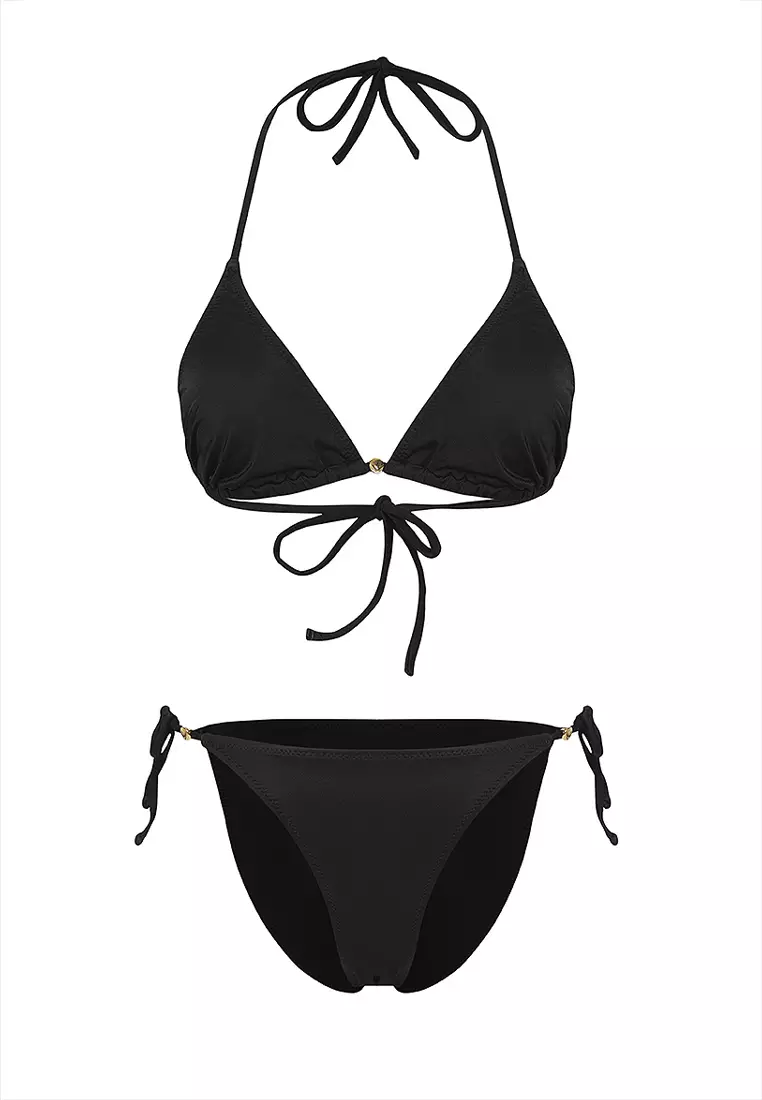 Black Triangle Accessory Regular Bikini Set