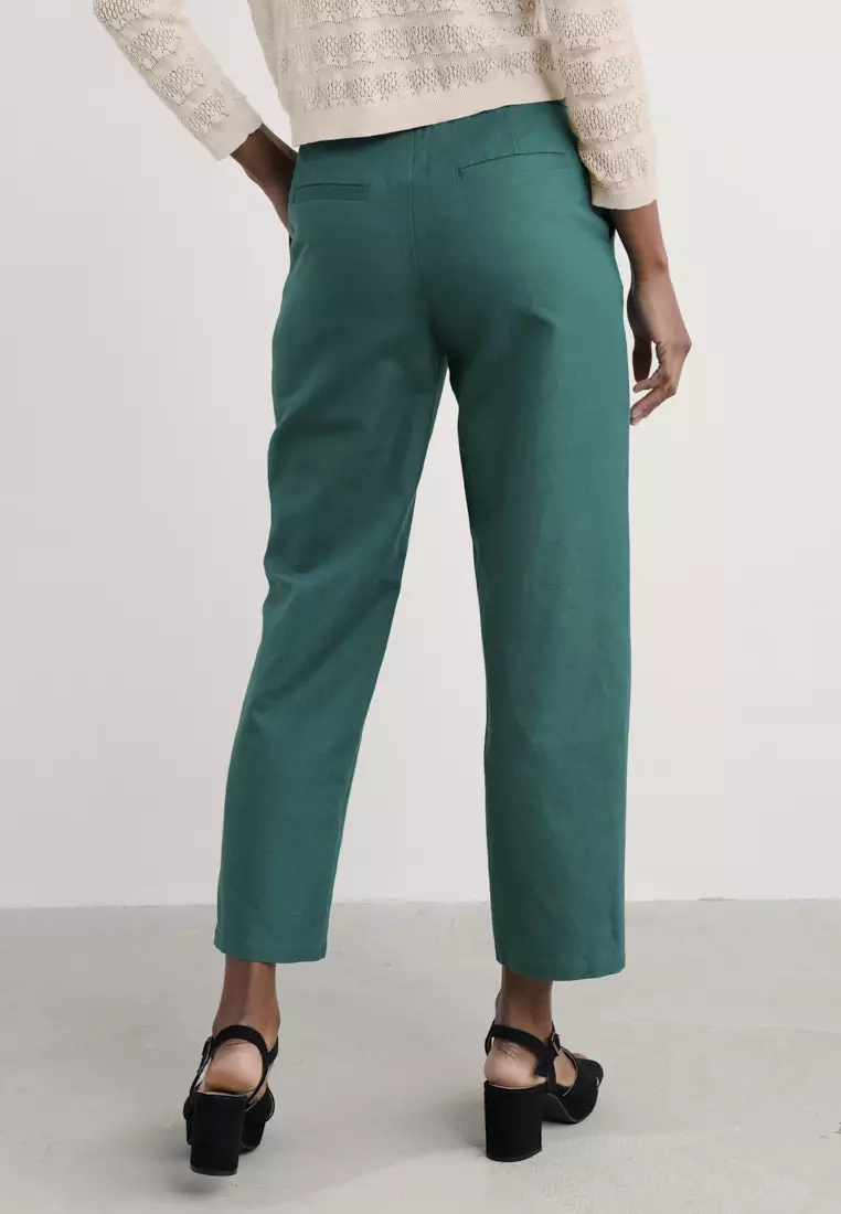 Seasalt Cornwall Green Westlin Straight Leg Suit Trousers
