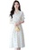 Halo beige Floral Printed Chiffon Dress 819B2AAF073880GS_1