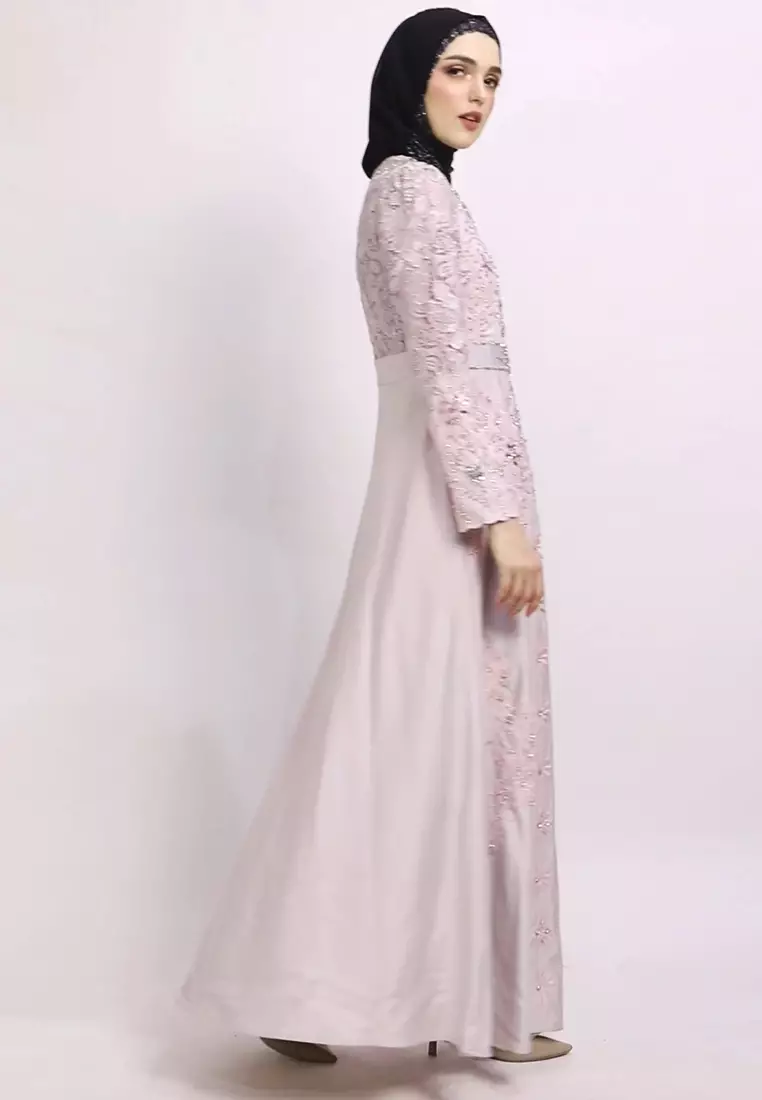 Bibiq Gamis Satin Brokat