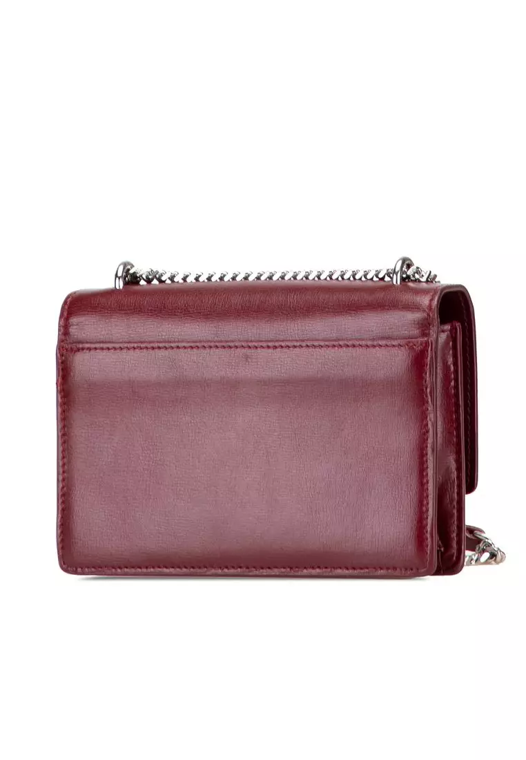 Pre-Loved Saint Laurent Calfskin Monogram Sunset Chain Wallet