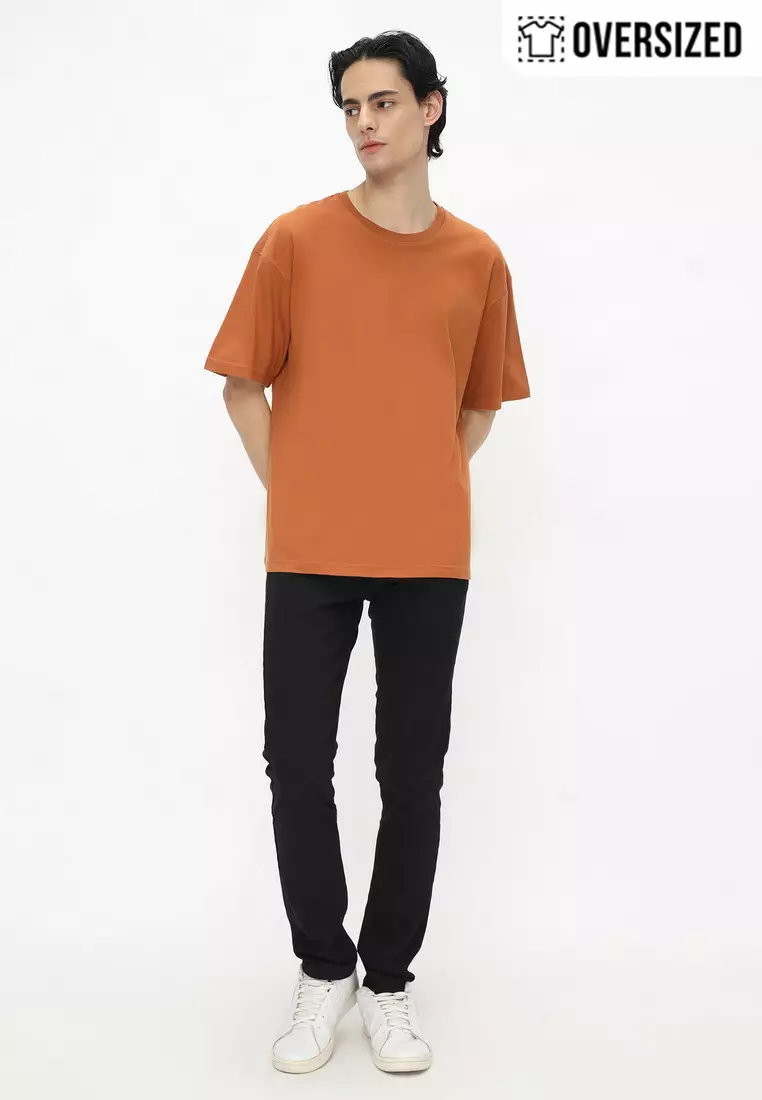 NX T-Shirt Cotton Combed Tebal Oversized Pria 2079370451