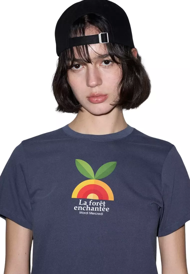 Slim TShirt Enchantee - Orange Charcoal