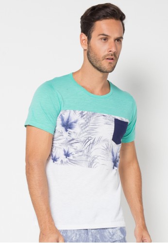 Slub Plain Combinasi Flower T-Shirt