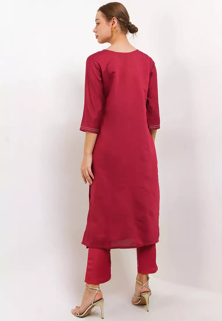 Chanira Festive Rana Tunic Set-Pink