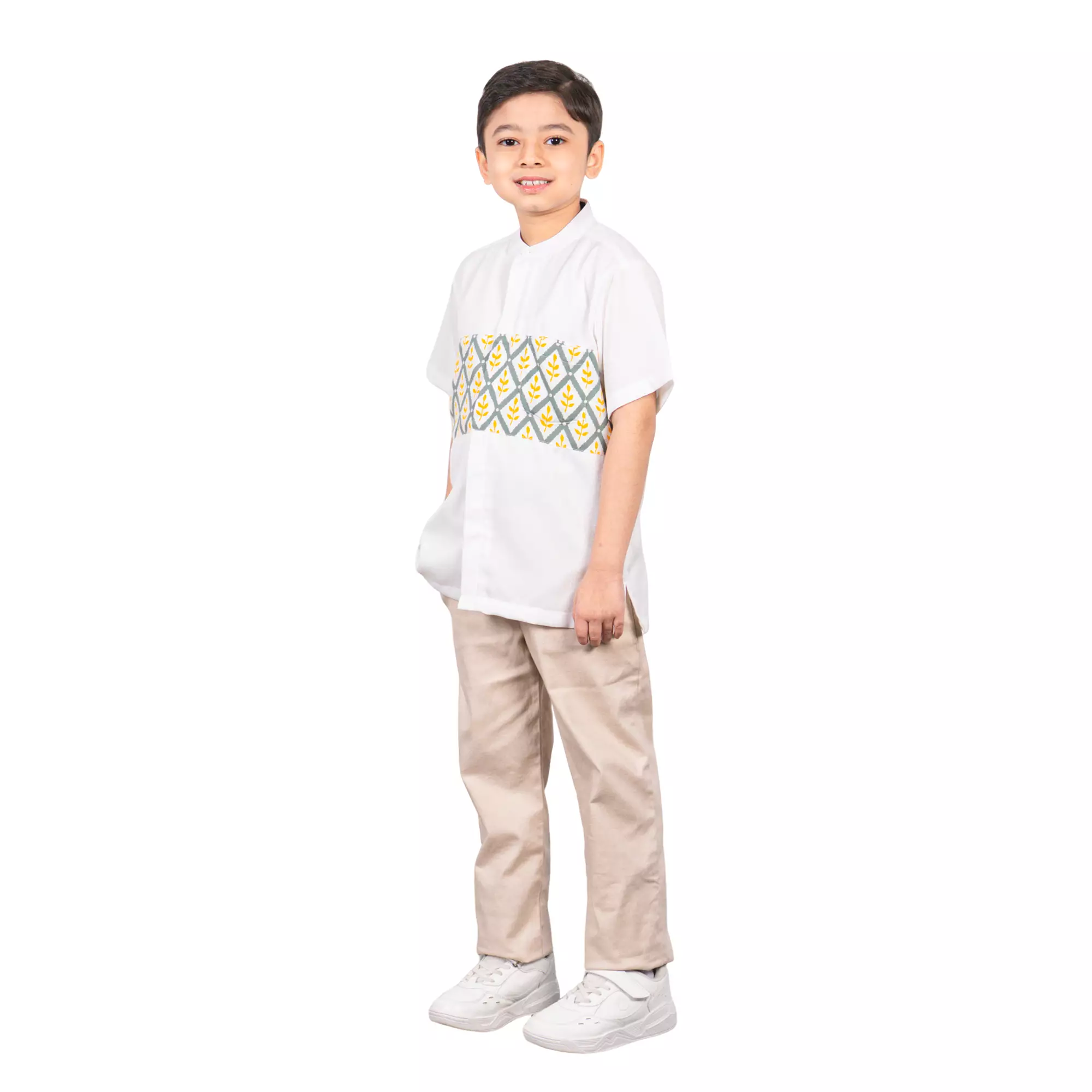 Kemeja Batik Anak Laki-laki - Bhatara Batik Devon - Atasan Kemeja Batik Modern Lengan Pendek