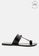 Rag & CO. 黑色 皮革夹脚丁字平底凉鞋 6C156SHE24D54FGS_1