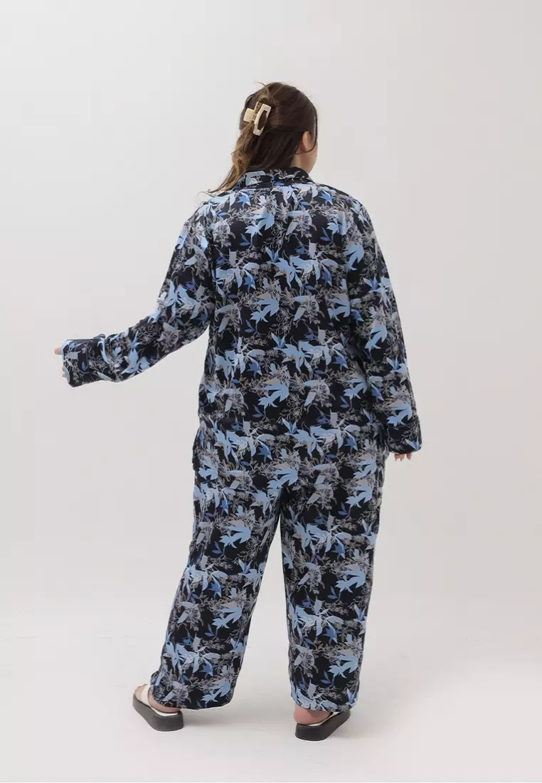 Plus Size Homewear Set Reya Navy