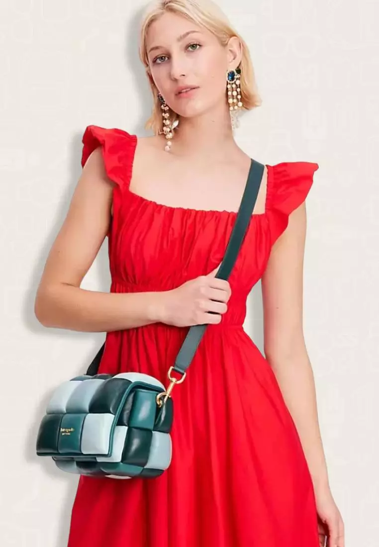 Kate Spade Boxxy Colorblocked Crossbody Midnight Pine Multi