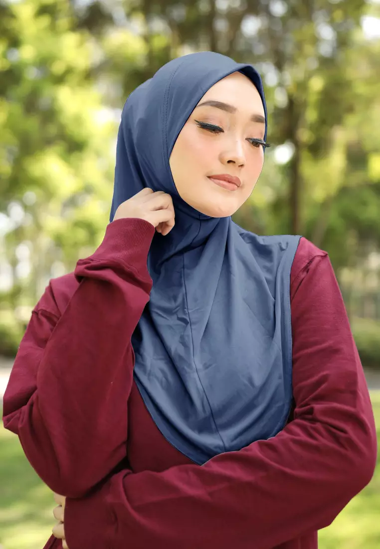 Cotton Bee - Safar Sport Bergo | Hijab Instan Olahraga - Navy