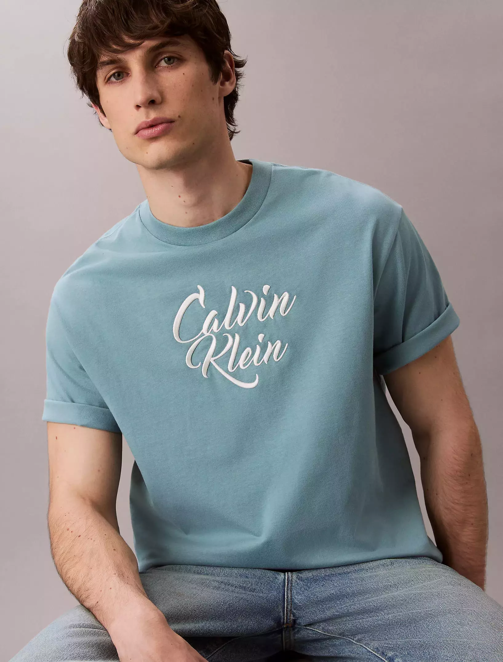 Calvin Klein - 16s Cursive Calvin Graphic Tee