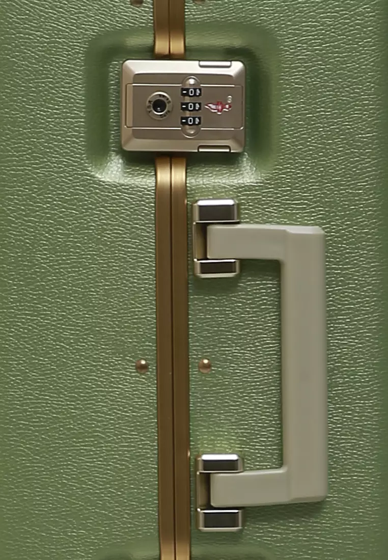 Carlton Tas Koper Alumunium Frame Size 20 Inch Travel Bag Unisex Large Compartment TSA Lock Material Polycarbonate ORIGINAL - Matcha