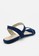 Benitz navy Women Ankle Strap Flat Sandal Simple Casual 2B189SHC15DF69GS_3