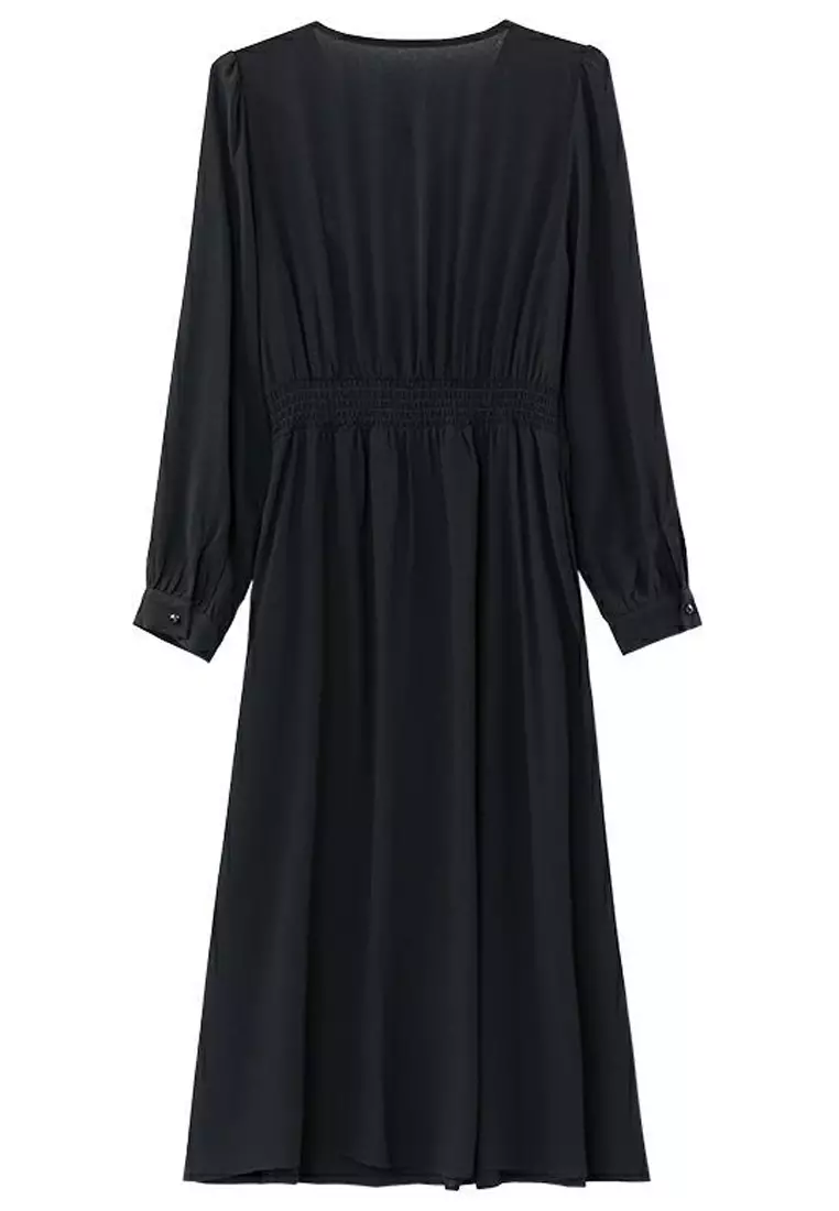 V Neck A Line Slim Dress