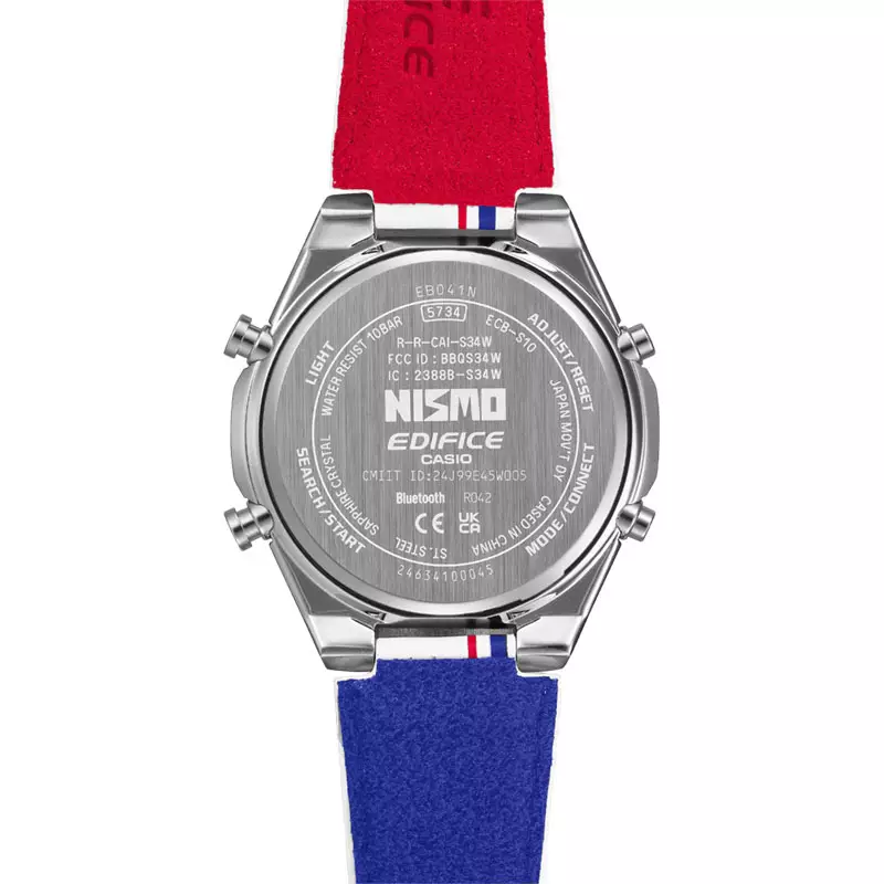 Jam Tangan Pria Casio Edifice x Nismo ECB-S10NIS-7AJR Smartphone Link Model Tricolor Design Heritage Edition (JDM)
