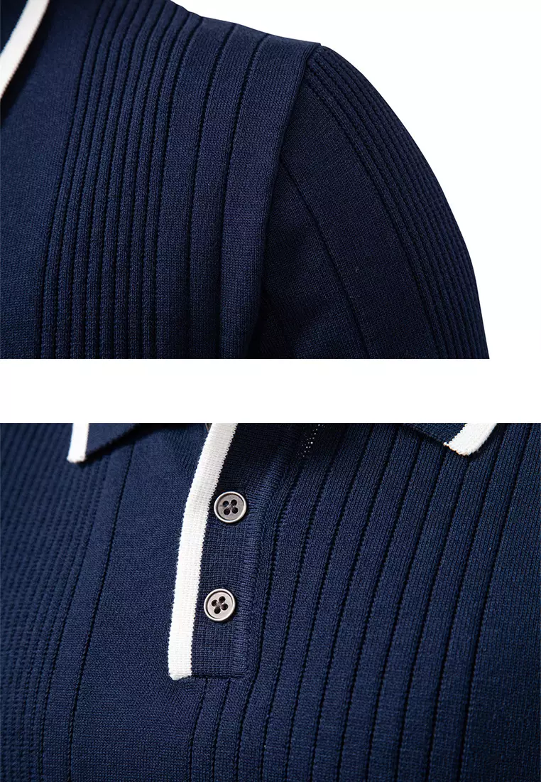 Slim Knit Polo Shirt AX-PSD6119