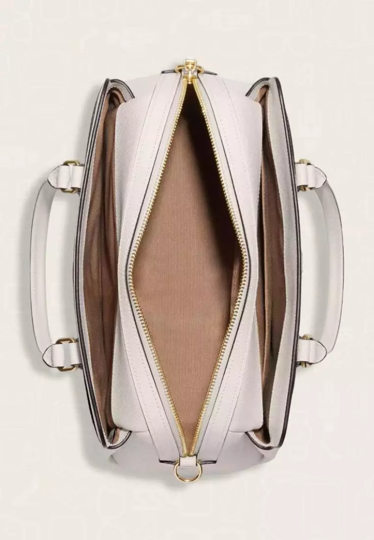 Coach Darcie Carryall With Signature Canvas Detail Chalk