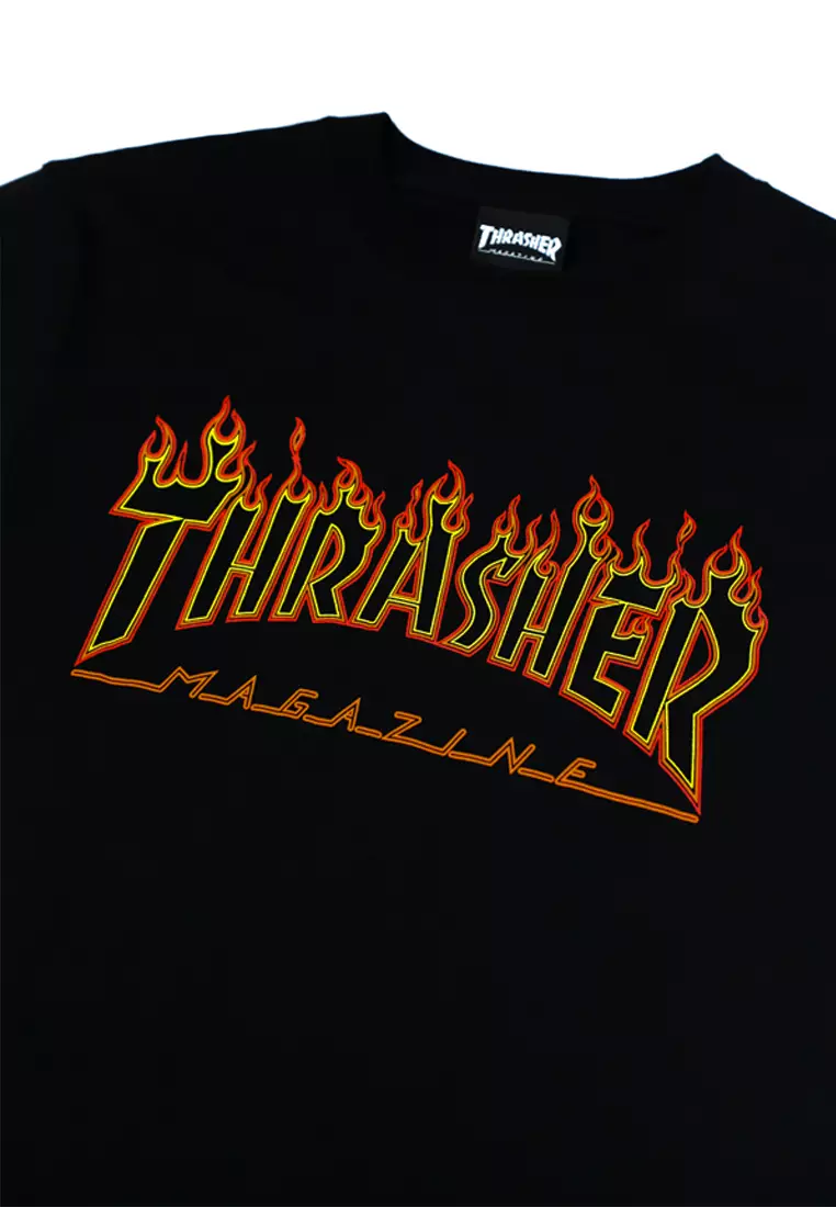 Thrasher Thrasher Flame Outline Tee 2024 | Buy Thrasher Online | ZALORA ...