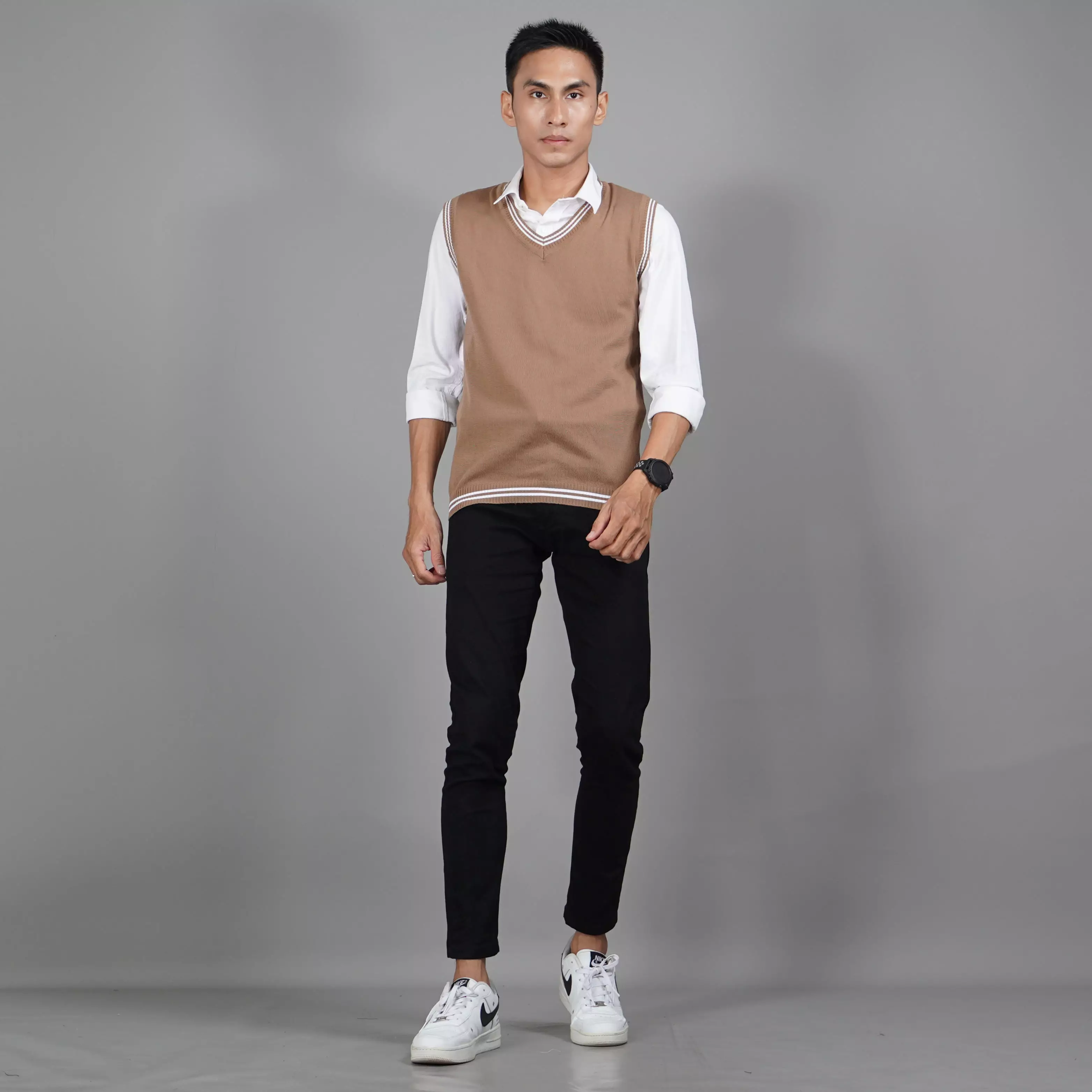 Rompi Rajut Pria Knit Vest Knit Outer Korean Style Rompi Pria Rajut - MILO