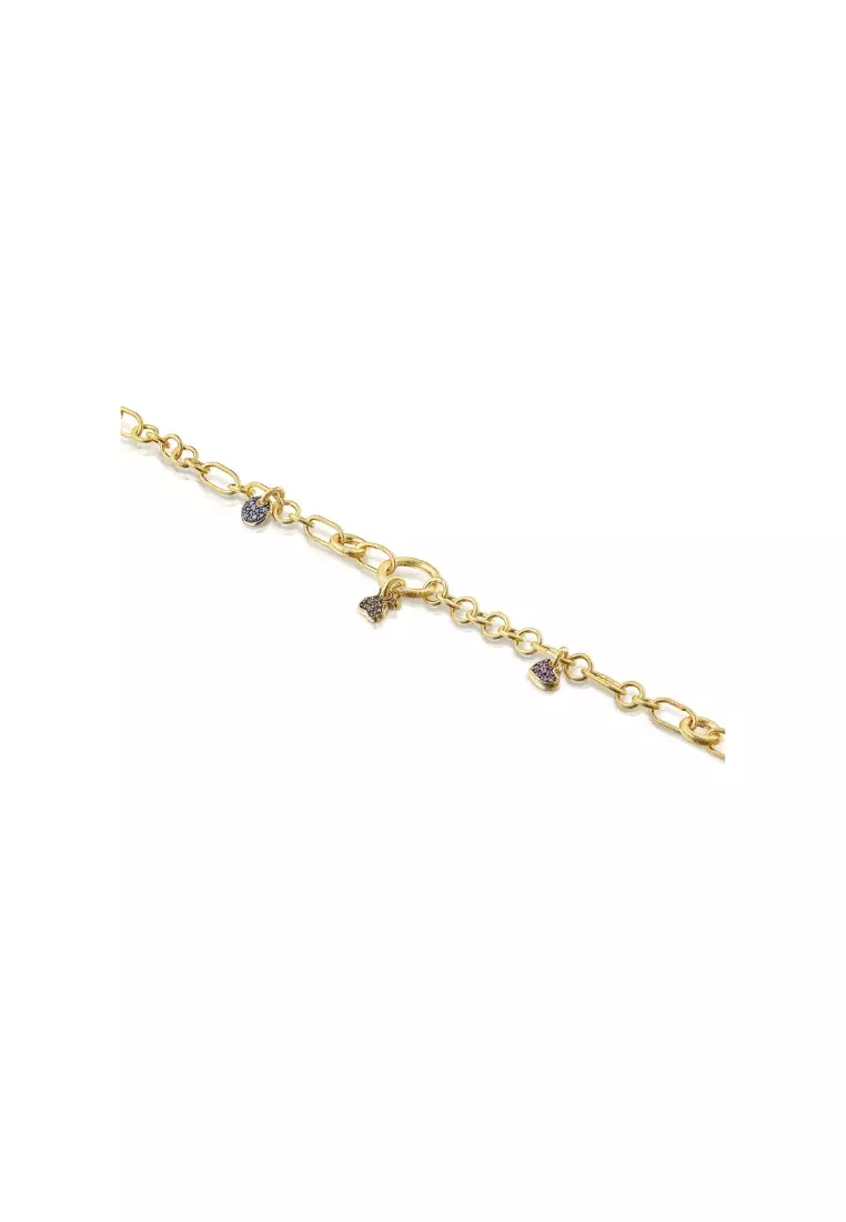 網上選購Tous TOUS Luah Silver Vermeil Bracelet with Sapphires and Quartz 2024  系列| ZALORA香港