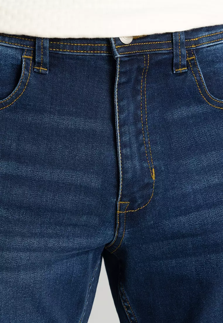 MOC - Celana Panjang Denim Pria Munchen - Dark Navy