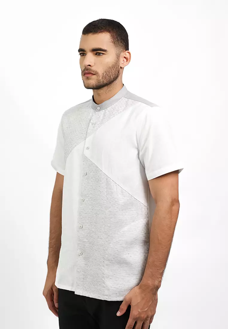 MOC Kemeja Koko Lengan Pendek Pria HAMKA - WHITE